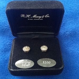 1/10 CCTW Diamond Sterling Silver Earrings (New)